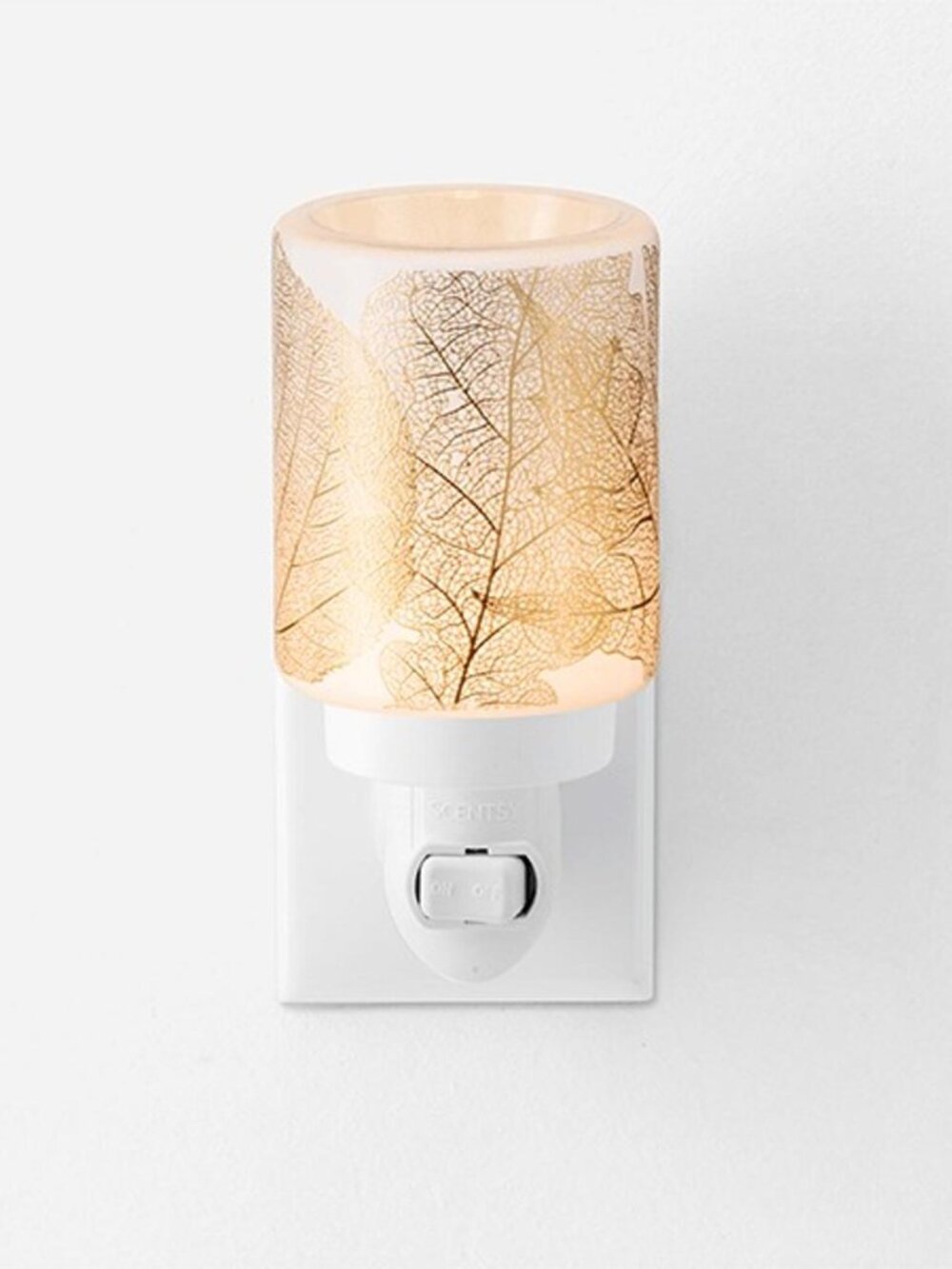 Scentsy GILDED LEAVES Mini Scented Wax Warmer NIB